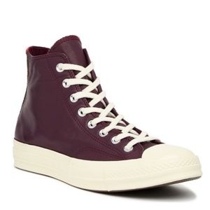 Chuck Taylor All Star Leather High Top Burgundy